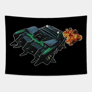 Green Rocket League Car with Boost Tapestry