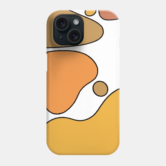 Warm Earthy Colors Abstract Shapes Phone Case by Trippycollage