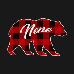 Red Plaid Nene Bear Shirt Matching Pajama Family T-Shirt