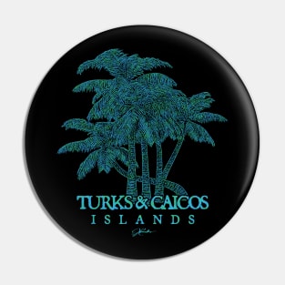 Turks & Caicos Islands Palm Trees Pin