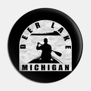 Deer Lake Canoeing Michigan Pin