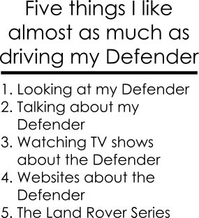 Five Things - Defender Magnet