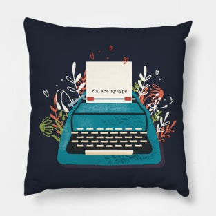 Typewriter You Are My Type Pillow