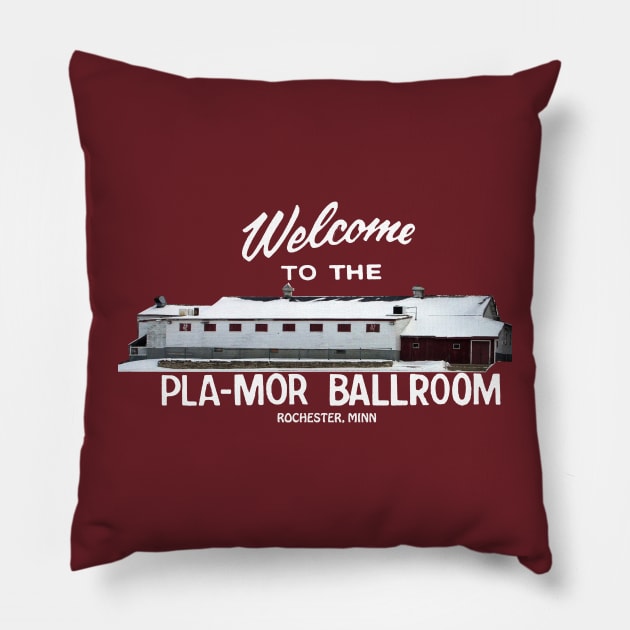 Pla-Mor Ballroom Pillow by Rochester Recordings