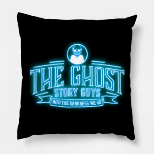 Blue Neon Classic Logo Pillow