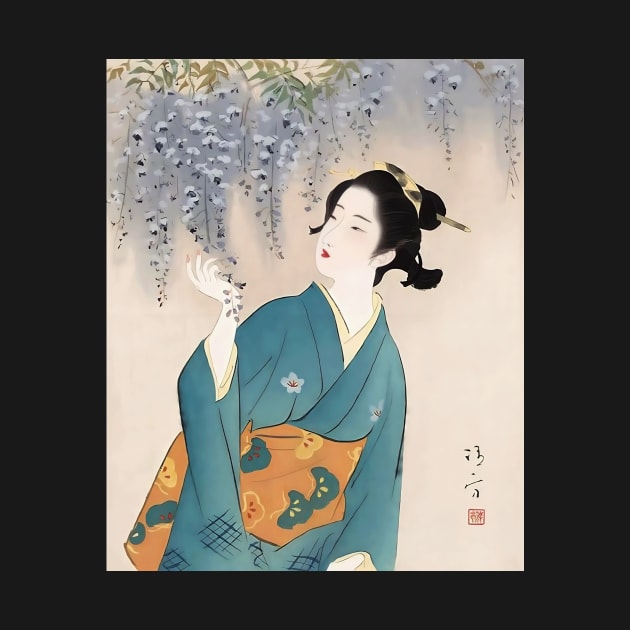 Japanese Geisha Art - Flower of Affinity by Kaburagi Kiyokata by geekmethat