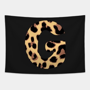 Copy of Letter G Initial Cheetah Monogram Sticker Tapestry