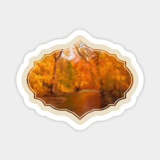 New England Autumn in the Woods Magnet