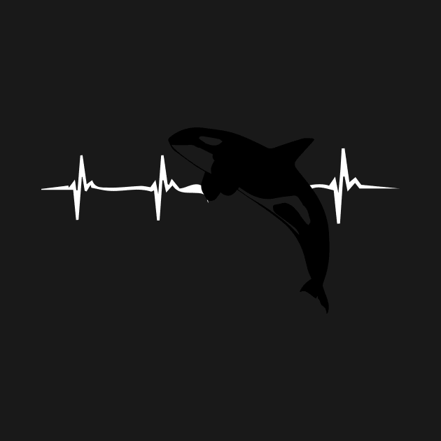 Funny Orca Heartbeat Design Killer Whale by spantshirt