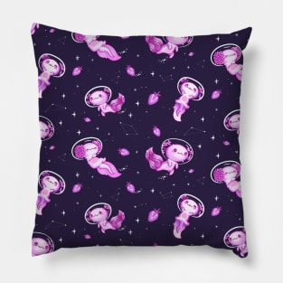 Kawaii Axolotl Space Astronaut Pattern Pillow