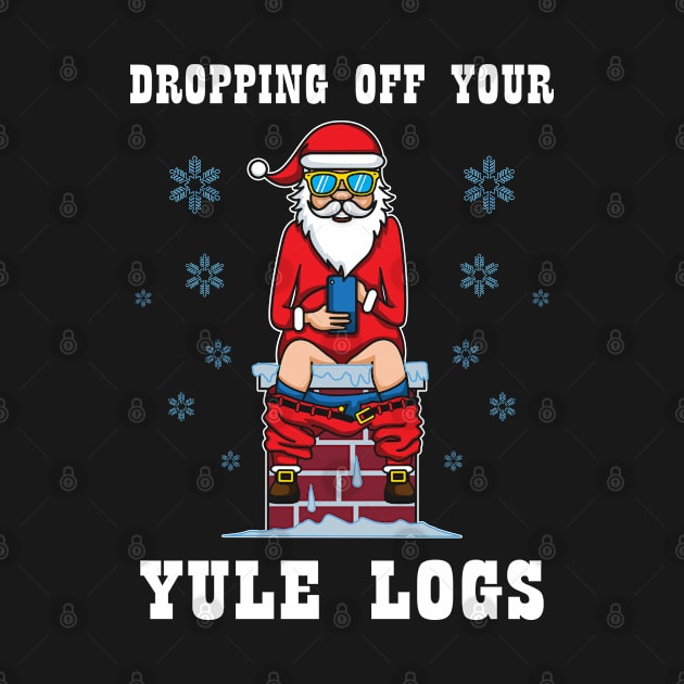 Christmas Santa Claus Dropping Off Your Yule Logs by Fresan