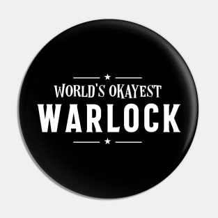 World's Okayest Warlock Roleplaying Addict - Tabletop RPG Vault Pin