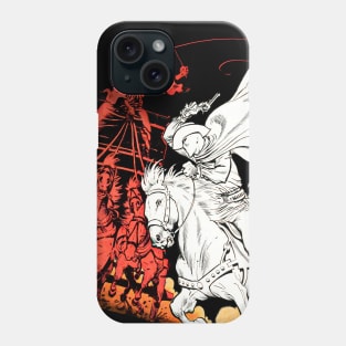 The Ghost Rider Red White Horses Western Wild West Ghost Cowboy Halloween Comic Phone Case