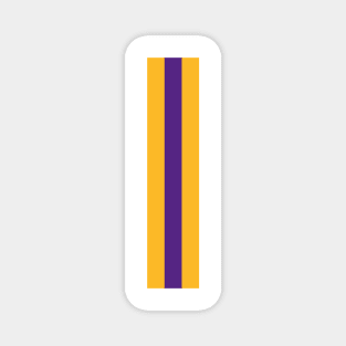 Retro American Basketball Stripes LA, White, Yellow, Purple Magnet