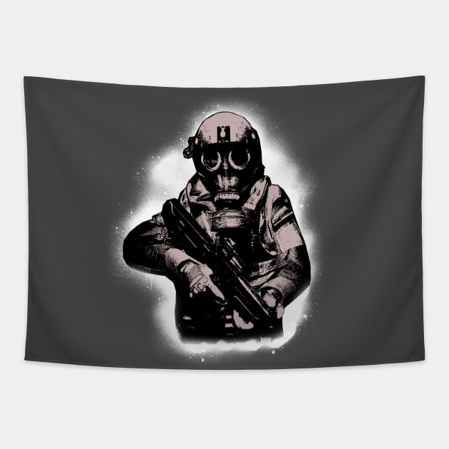 Graffiti Soldier Tapestry by dankdesigns