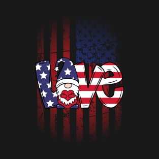 USA Gnome Love T-Shirt