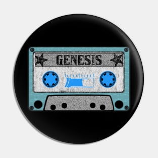 genesis blue cassette Pin