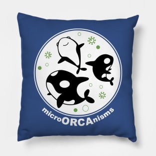 Funny Science Microbiology Petri Dish - Orca Whale Lovers Pillow