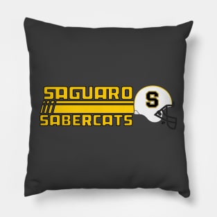 Saguaro Sabercats (Rush Secondary - Black Lined) Pillow