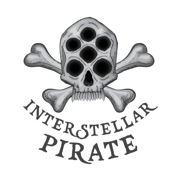 Interstellar space pirate skull crossbones by HurdyGurdy