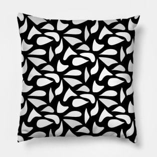 Black and white abstract pattern Pillow