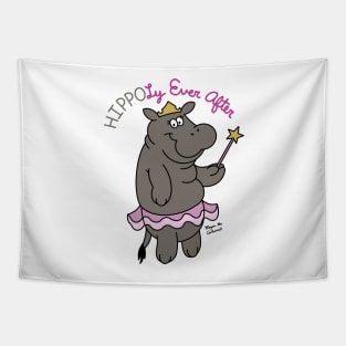 "Hippoly Ever After" Heather the Hippo Tapestry