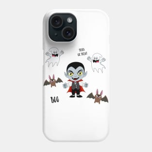 Dracula funny vampire Halloween, Halloween face mask for kids, quarantined Halloween Phone Case