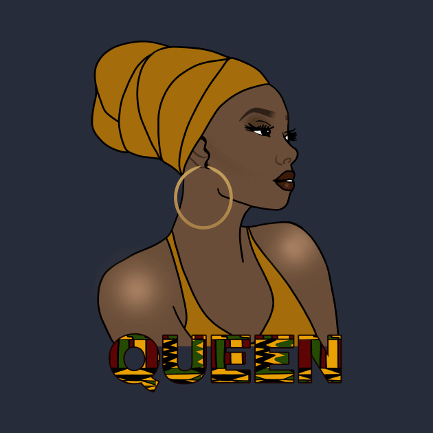 Black Queen Black Girl Magic Melanin Poppin by JackLord Designs 