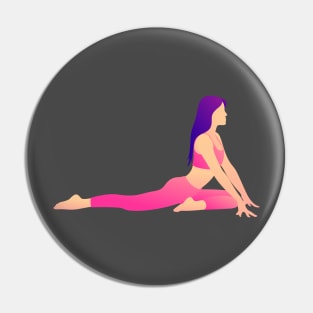 Silhouette of a female doing pilates and yoga. Pin