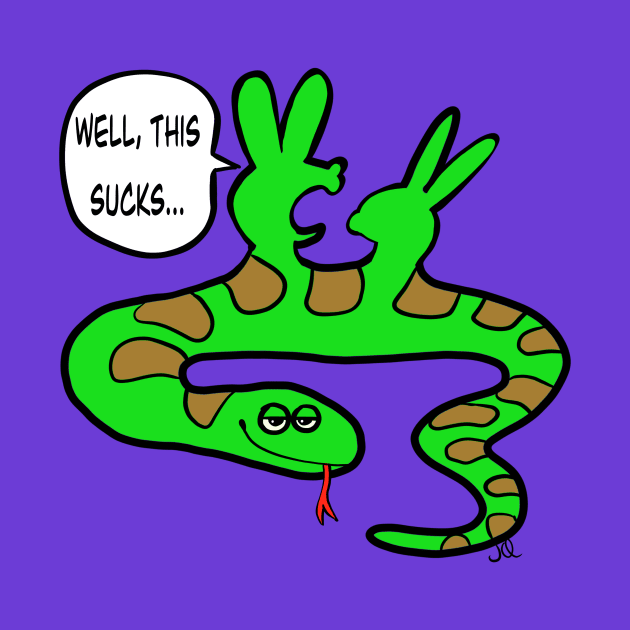 Well this sucks rabbit snake by wolfmanjaq