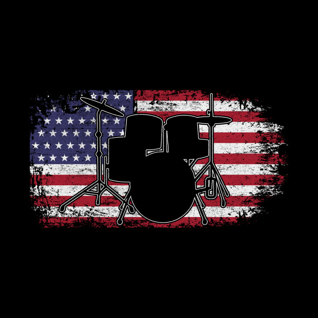 Drum American Flag Patriot Graphic USA Patriotic Drummer - Drum American Flag - Phone Case