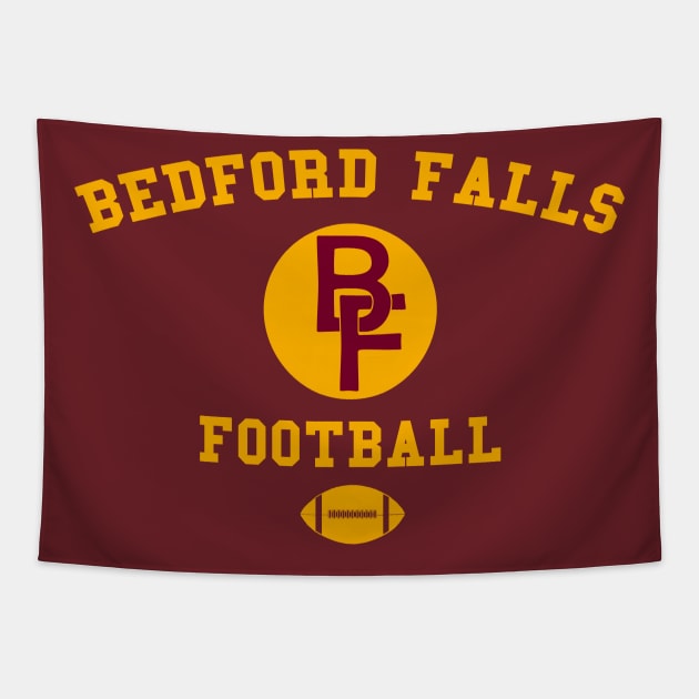 Bedford Falls Football Tapestry by Exit28Studios