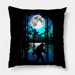 Bigfoot Moon Pillow