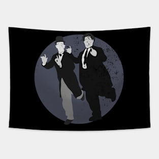 Grunge Urban Laurel and Hardy - Grey Tapestry