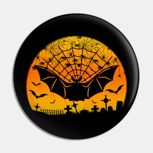 Spooky Moon Halloween Witch Monster Ghost Pumpkin 10 Pin