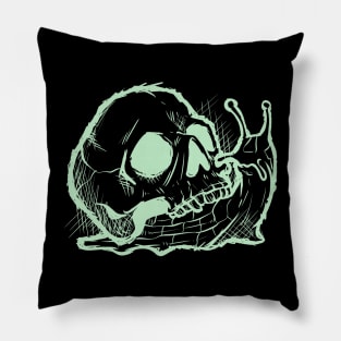 Occult Goth Gothic Emo Dark Creepy Skull Snail Witchcraft Pillow