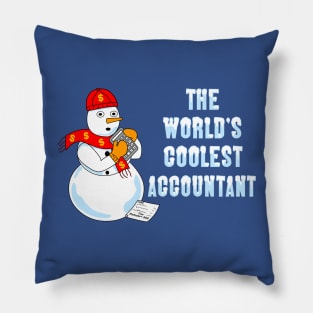 World's Coolest Accountant White Text Pillow