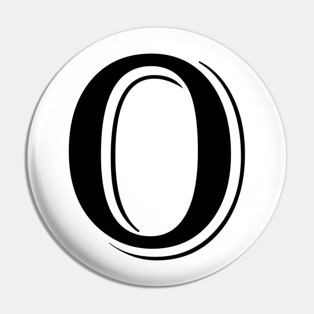 Black letter O in vintage style Pin by Classical