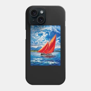 Galway Hooker in Full Sail Phone Case