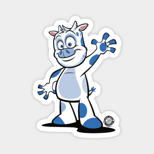 Blue Cow Wave Magnet