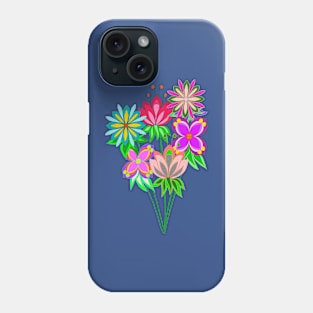 Glitter, Glittery Flowers Phone Case