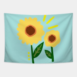 Summer hug: Sunflower Print Tapestry