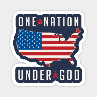 One Nation Under God United States USA Flag Magnet