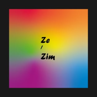 Ze Zim Pronouns pin T-Shirt