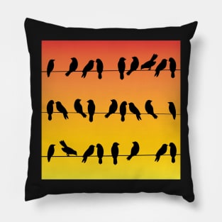 Birds on a Wire Pillow