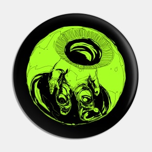 Illustration Green Planet Pin