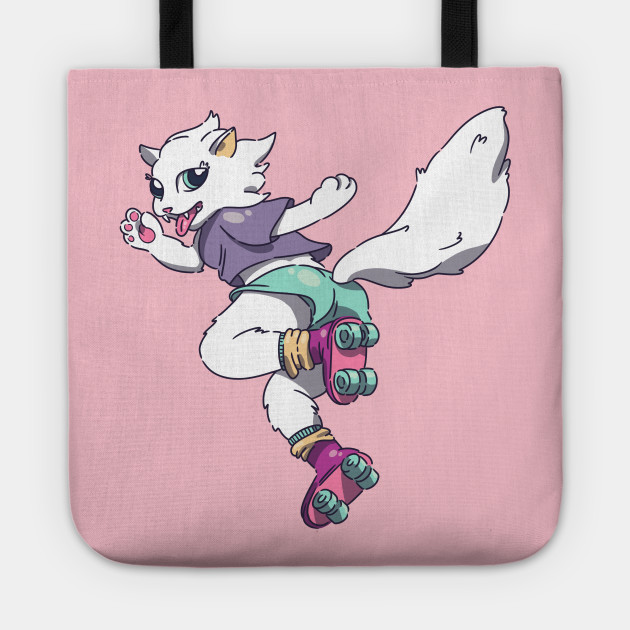 A Cat On Roller Skates Cat Tote Teepublic