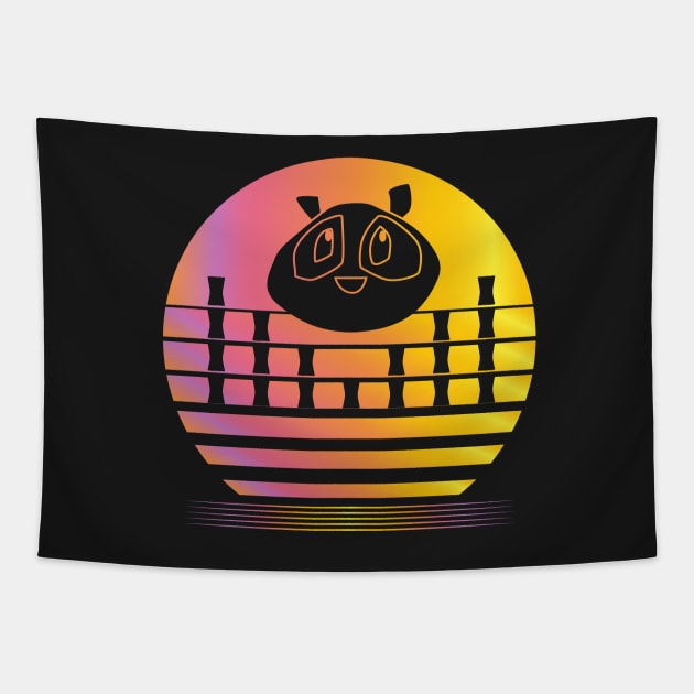 Takenoko Synthwave - Board Game Inspired Graphic - Tabletop Gaming  - BGG Tapestry by MeepleDesign