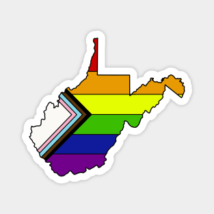 Progress pride flag - West virginia Magnet