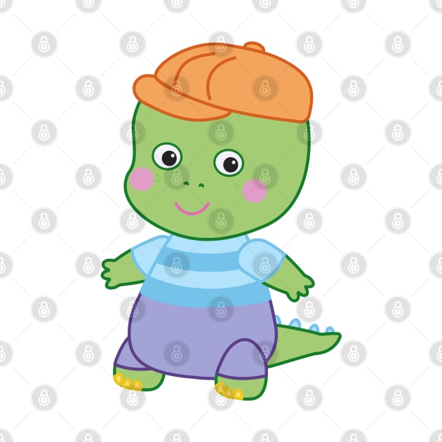 Danny Dinosaur - Cute cartoon dinosaur by Dinos Friends